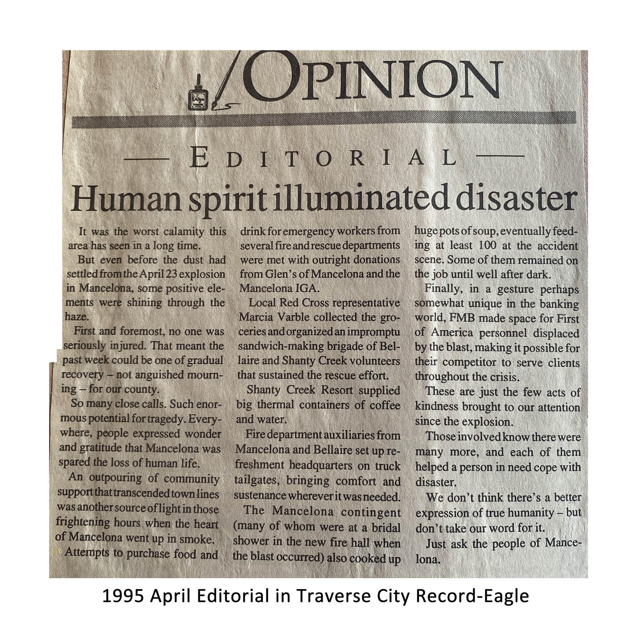 1995 April TCRE Editorial Human Spirit